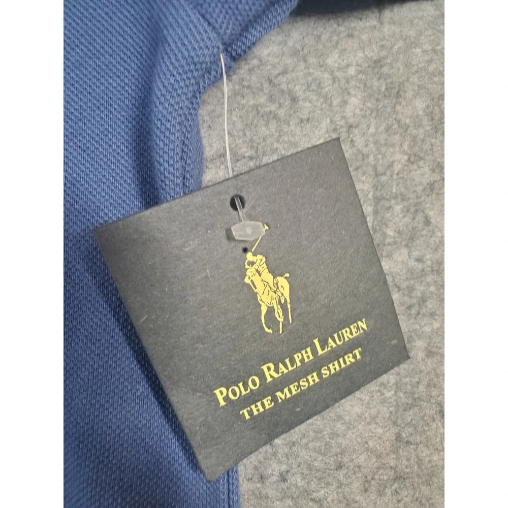 Polo Ralph Lauren Mens Classic Fit Mesh Polo Shirt Blue Size Large Golf Vacation